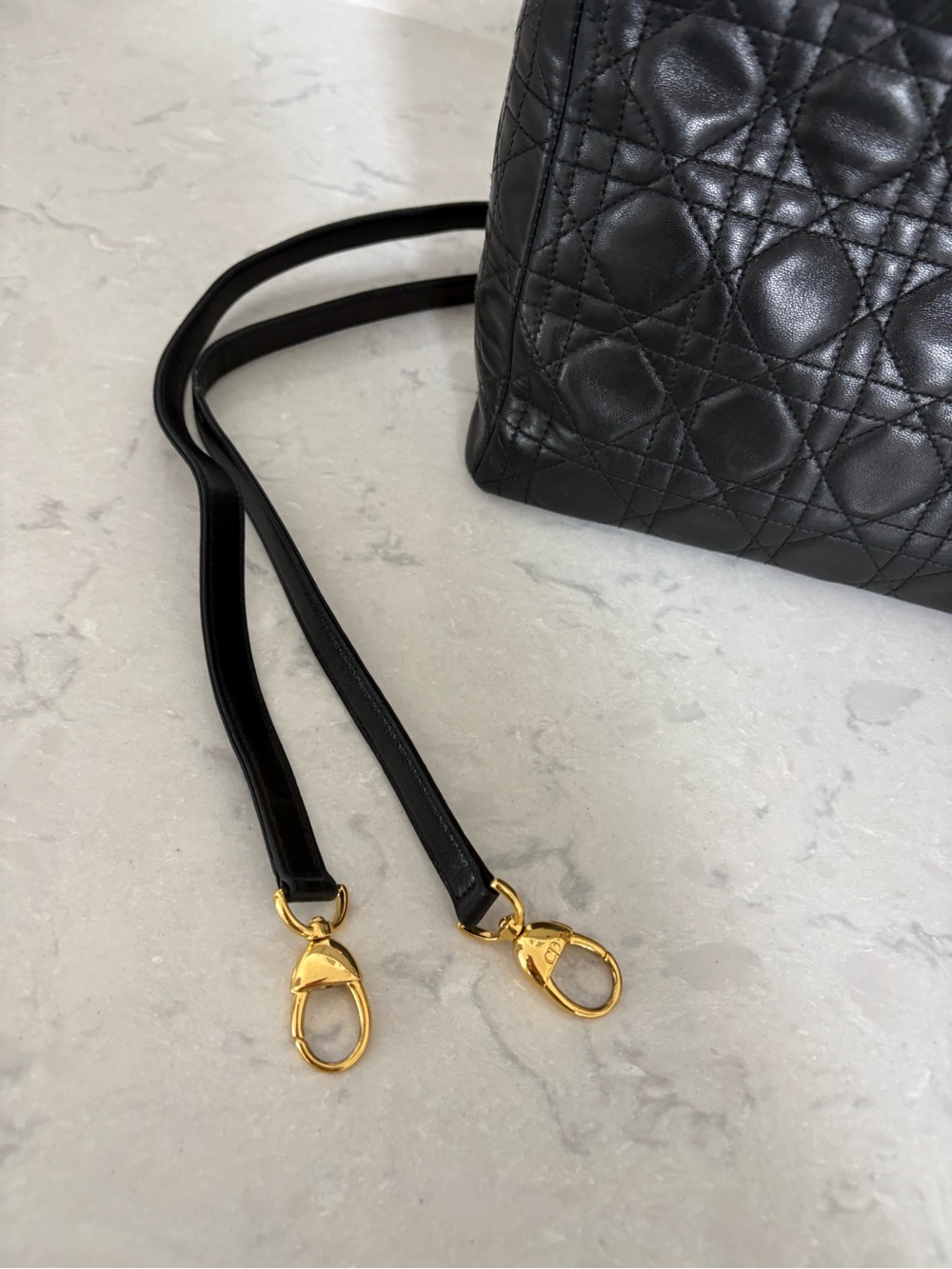 Medium Lady Dior Black GHW - Picture 12 of 13